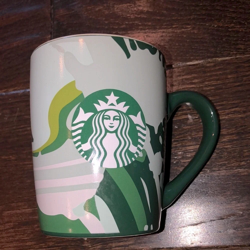 2021 green ceramic Starbucks mug